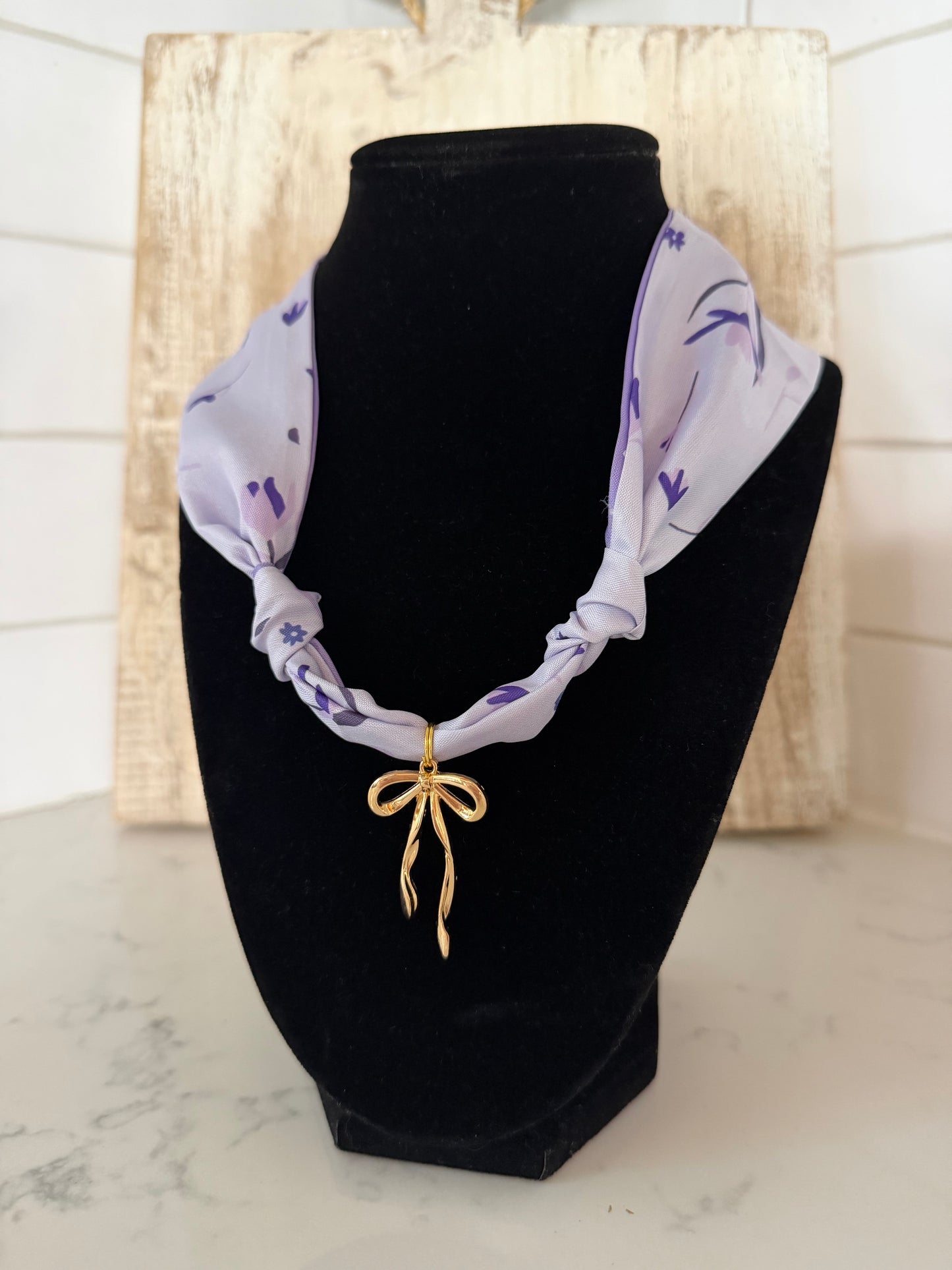 Violet Bow Necklace