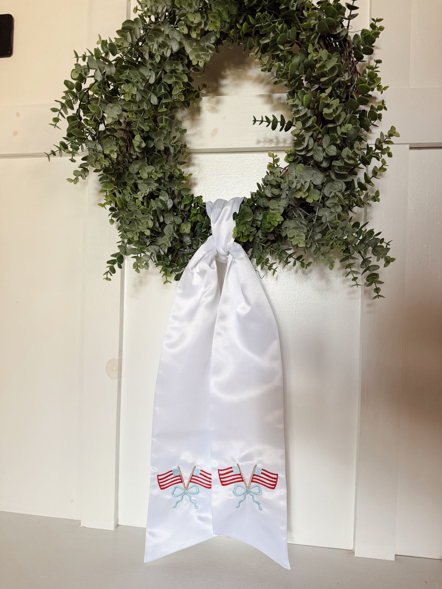 American Flag Wreath Sash