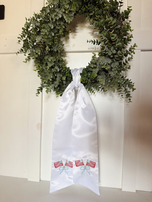 American Flag Wreath Sash