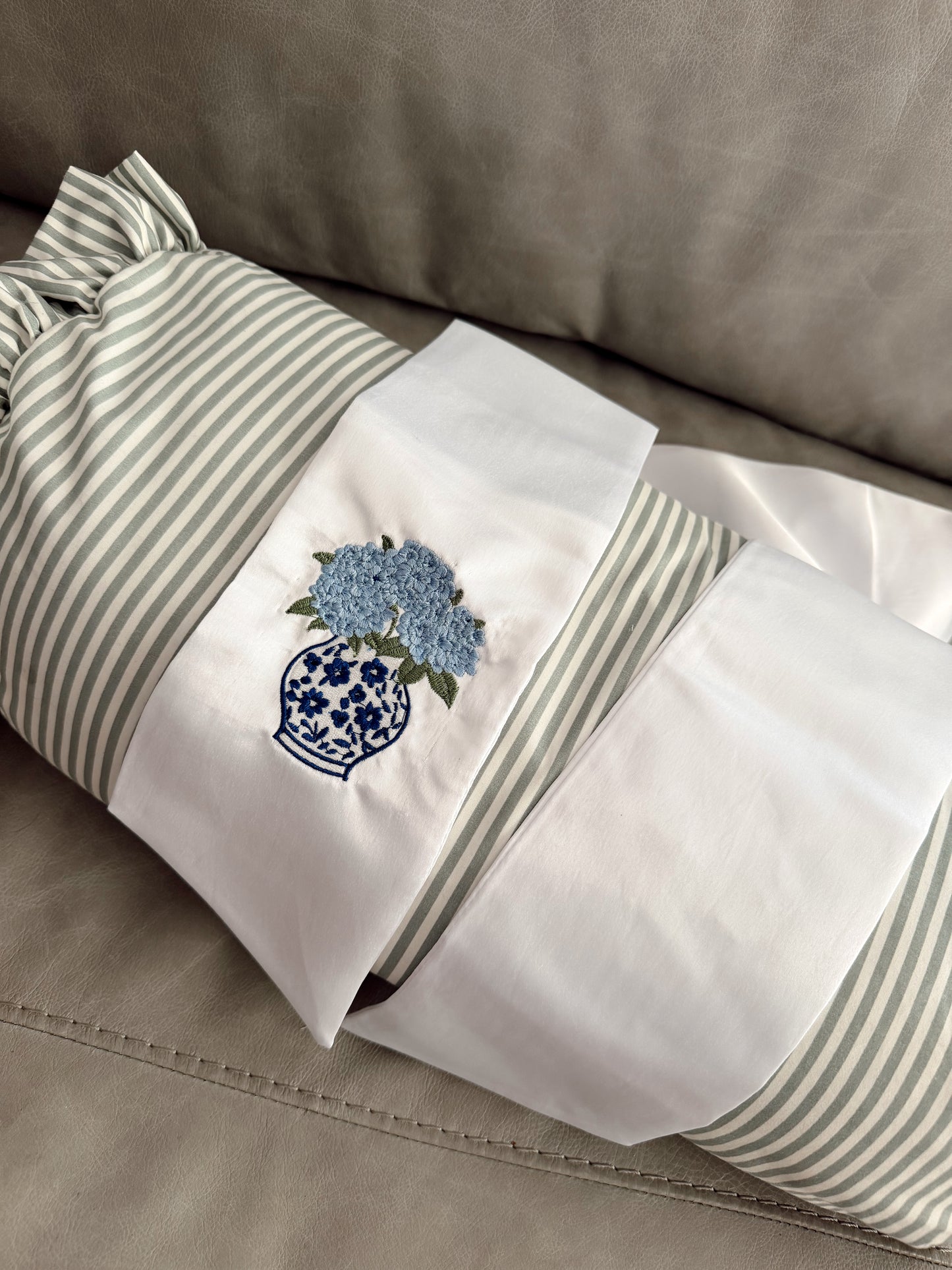 Hydrangea Ginger Jar Sash